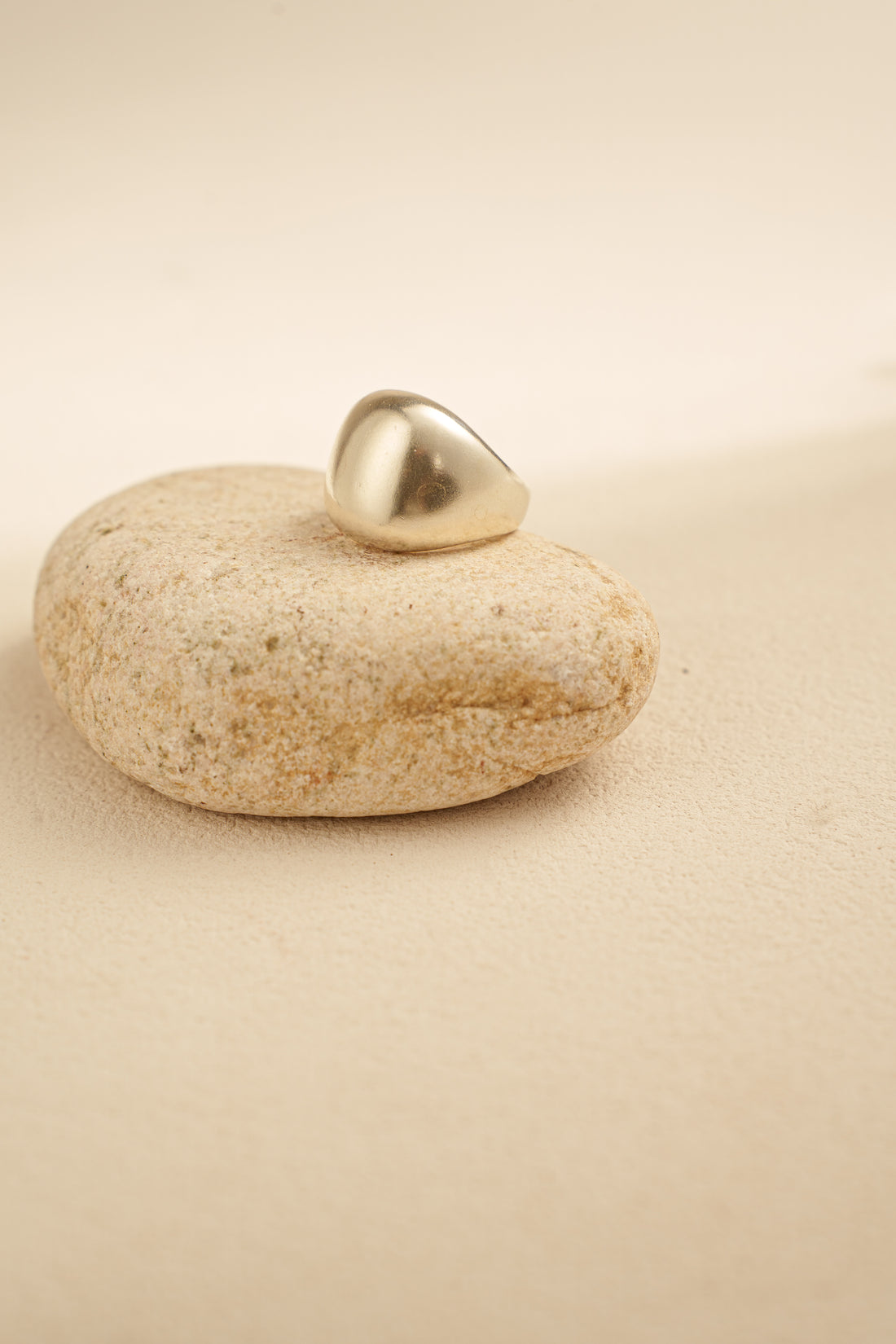 Matte Arc Ring – 925 Silver with Brushed Finish