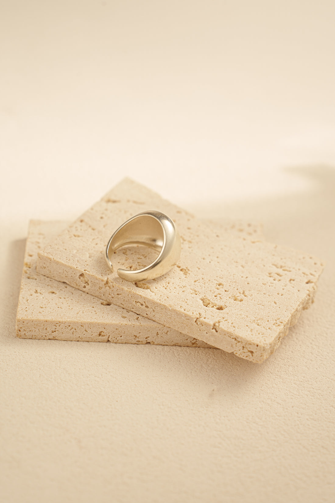 Matte Arc Ring – 925 Silver with Brushed Finish