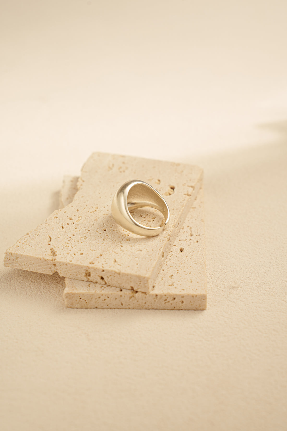 Matte Arc Ring – 925 Silver with Brushed Finish