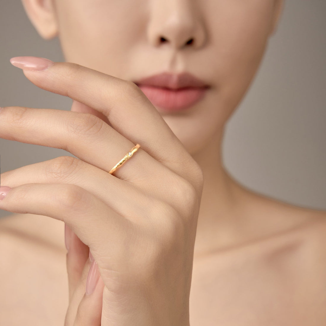 Starlit Glow · Irregular Hollow Texture Adjustable Ring