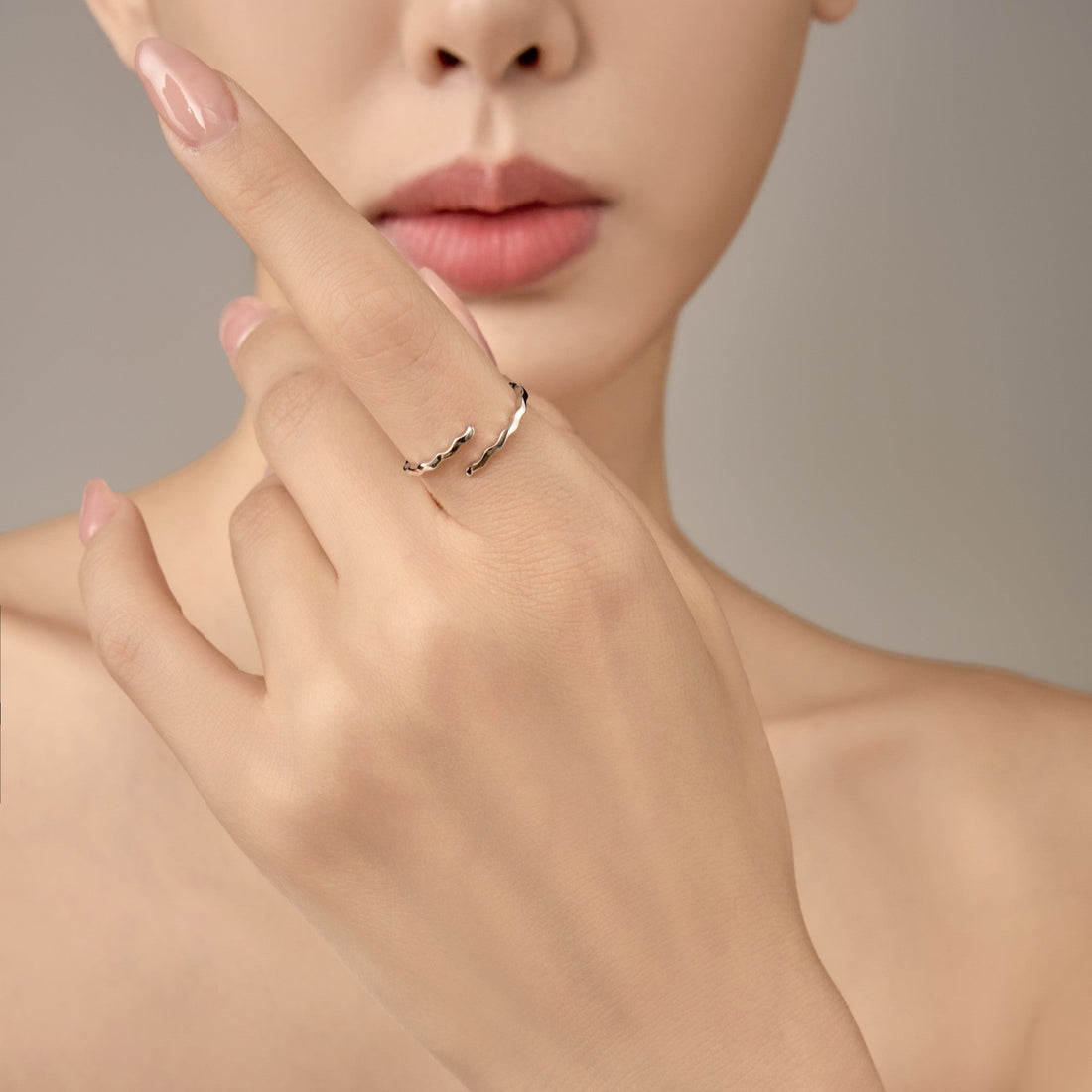 Ripple Waves Adjustable Open Ring