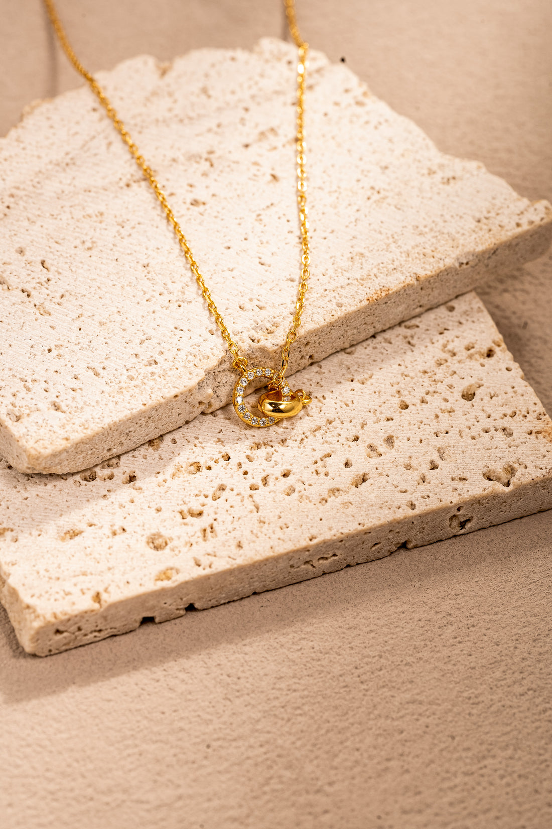 Eternal Link Double Circle Necklace – 18K Gold Vermeil on 925 Silver