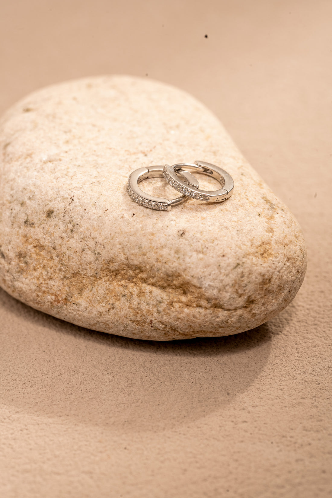 Pavé Huggie Earrings – 18K Gold Vermeil on 925 Silver