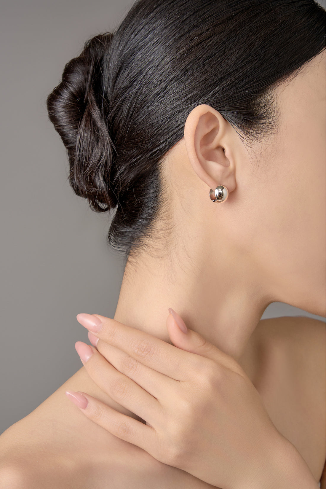 Halo Whisper Hoop Earrings – 925 Sterling Silver, Platinum Finish