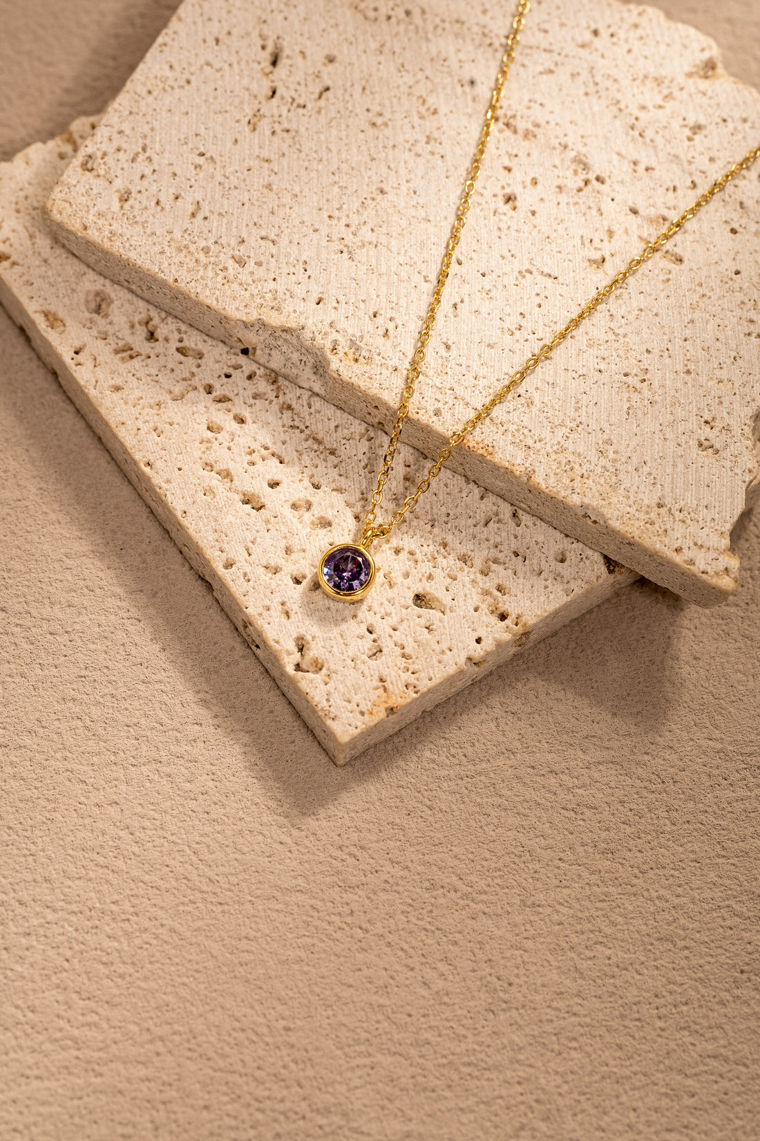 Zodiac Birthstone Necklace – 925 Silver with 18K Gold Plating