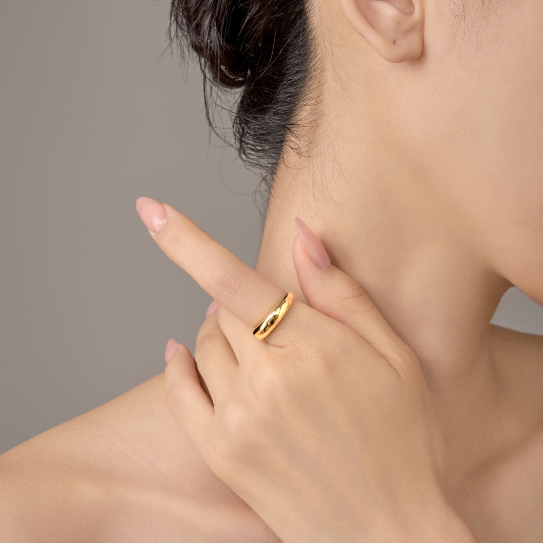 Moon Halo Band Ring – 18K Gold Vermeil on 925 Silver