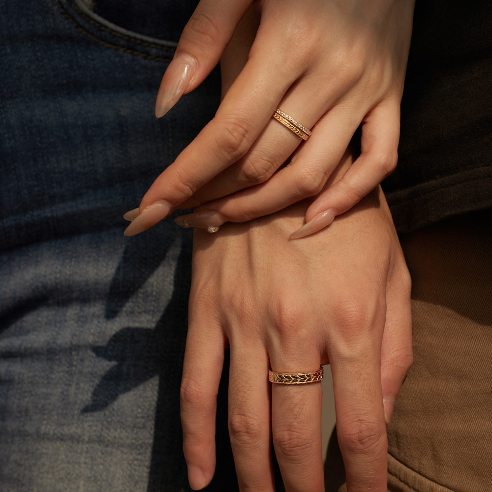 Roman Oath Columns Couple Rings