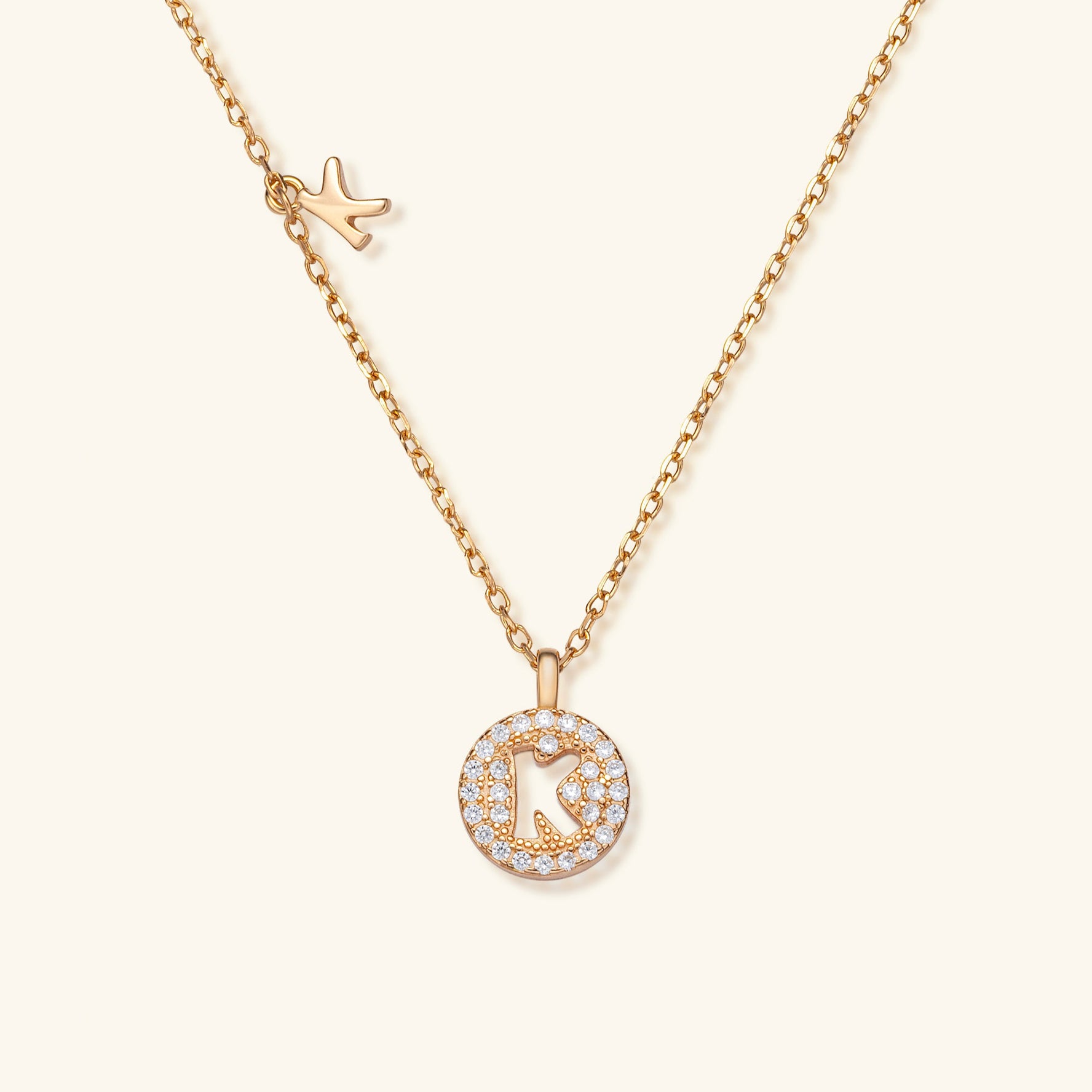Alphabet Pendant Necklace – Personalized 925 Silver with 18K Gold Plating