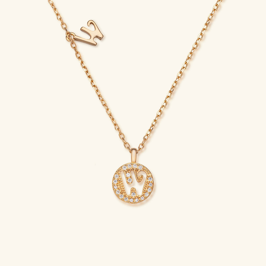 Alphabet Pendant Necklace – Personalized 925 Silver with 18K Gold Plating