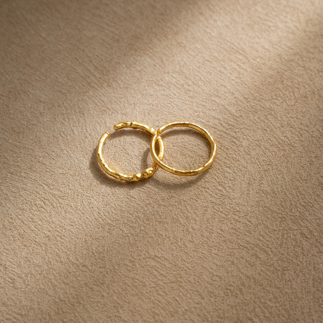 Starlit Glow · Irregular Hollow Texture Adjustable Ring