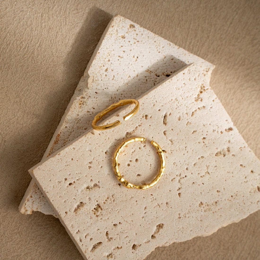 Starlit Glow · Irregular Hollow Texture Adjustable Ring