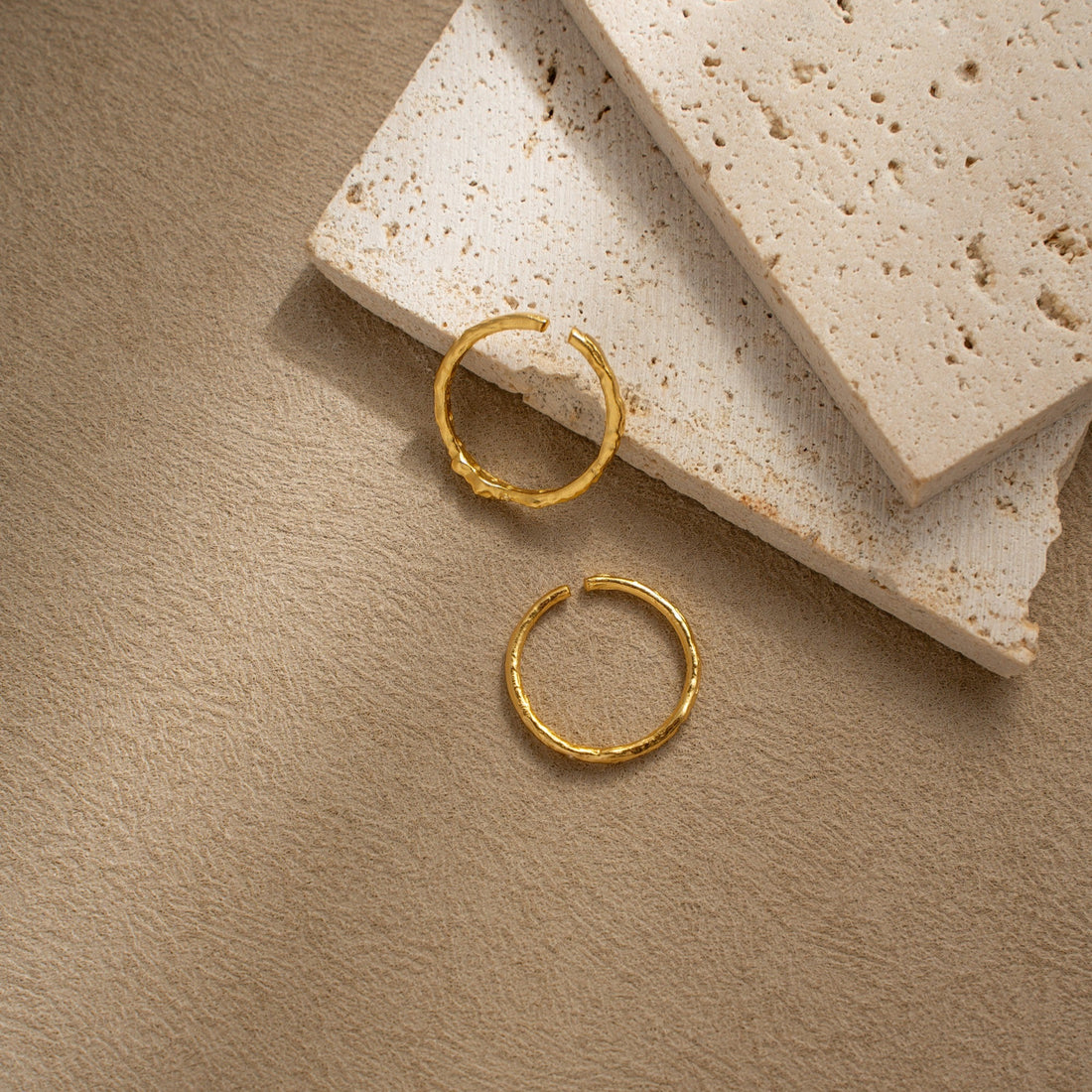 Starlit Glow · Irregular Hollow Texture Adjustable Ring