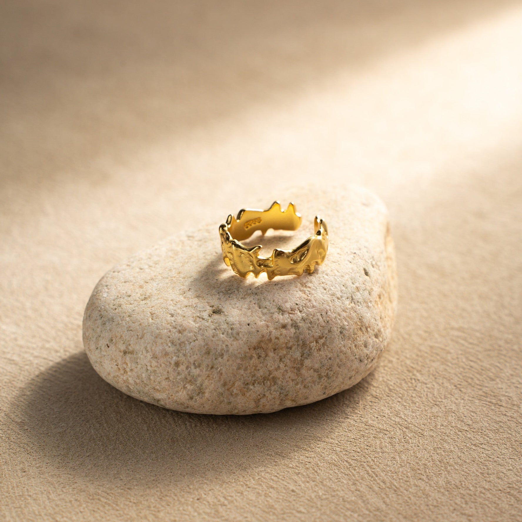 Mountain Texture Adjustable Ring