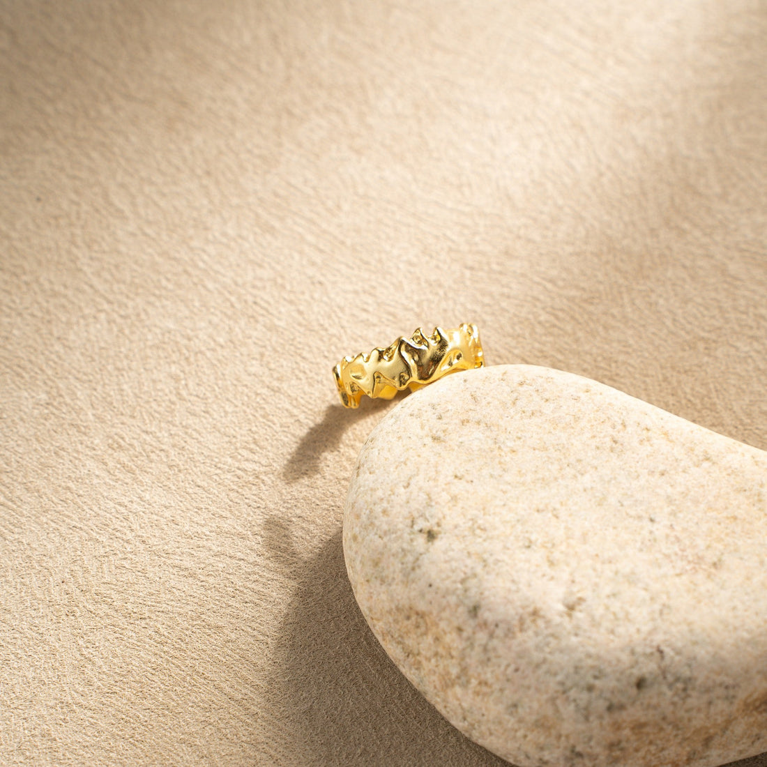 Mountain Texture Adjustable Ring
