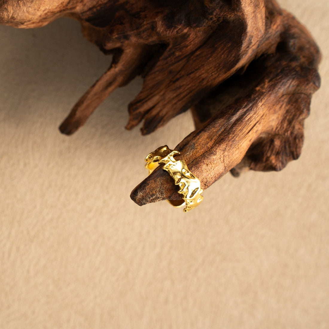 Mountain Texture Adjustable Ring