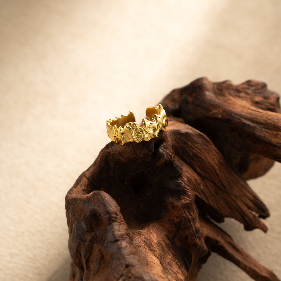 Mountain Texture Adjustable Ring