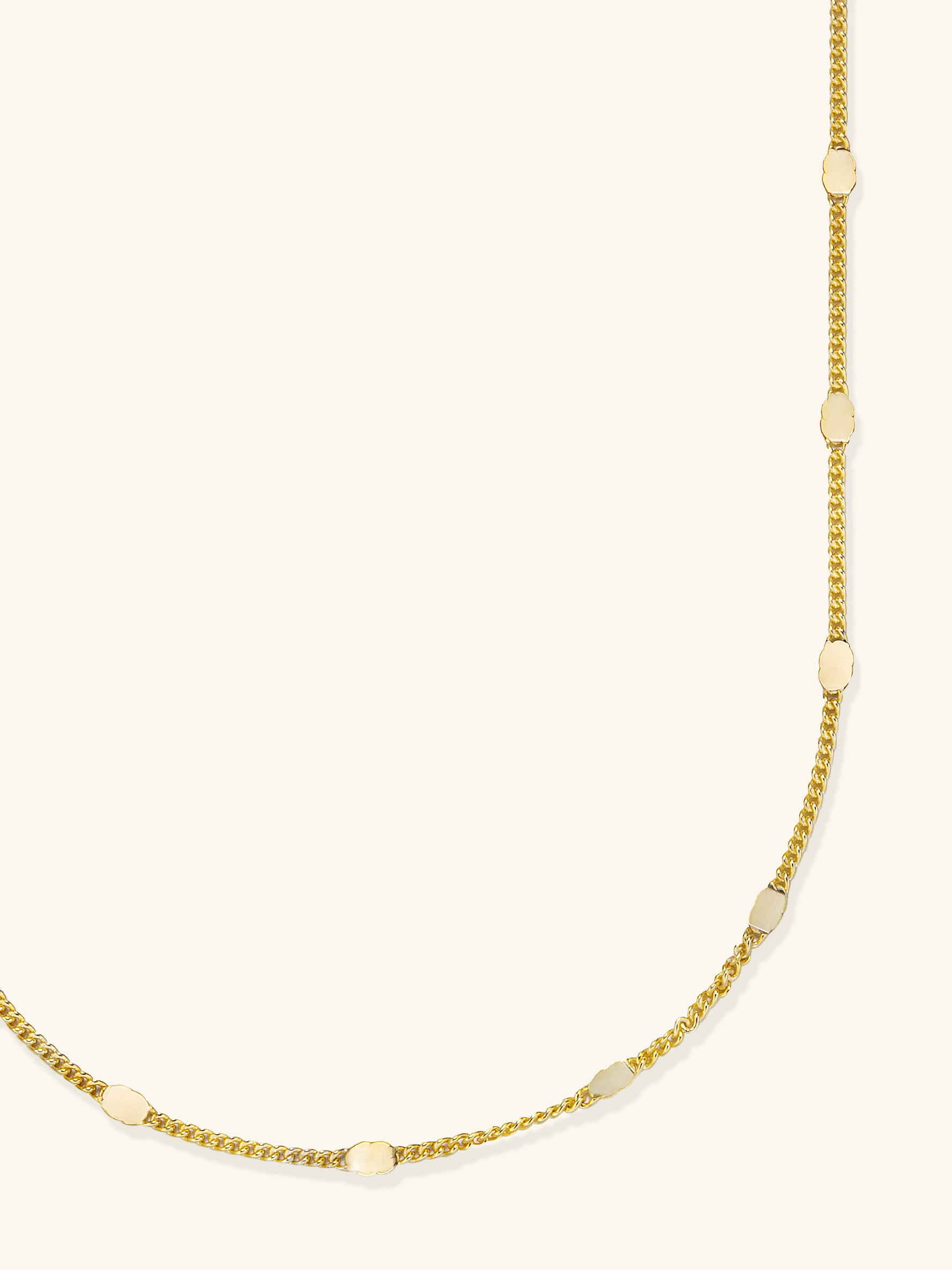 Shimmering Disc Chain Necklace