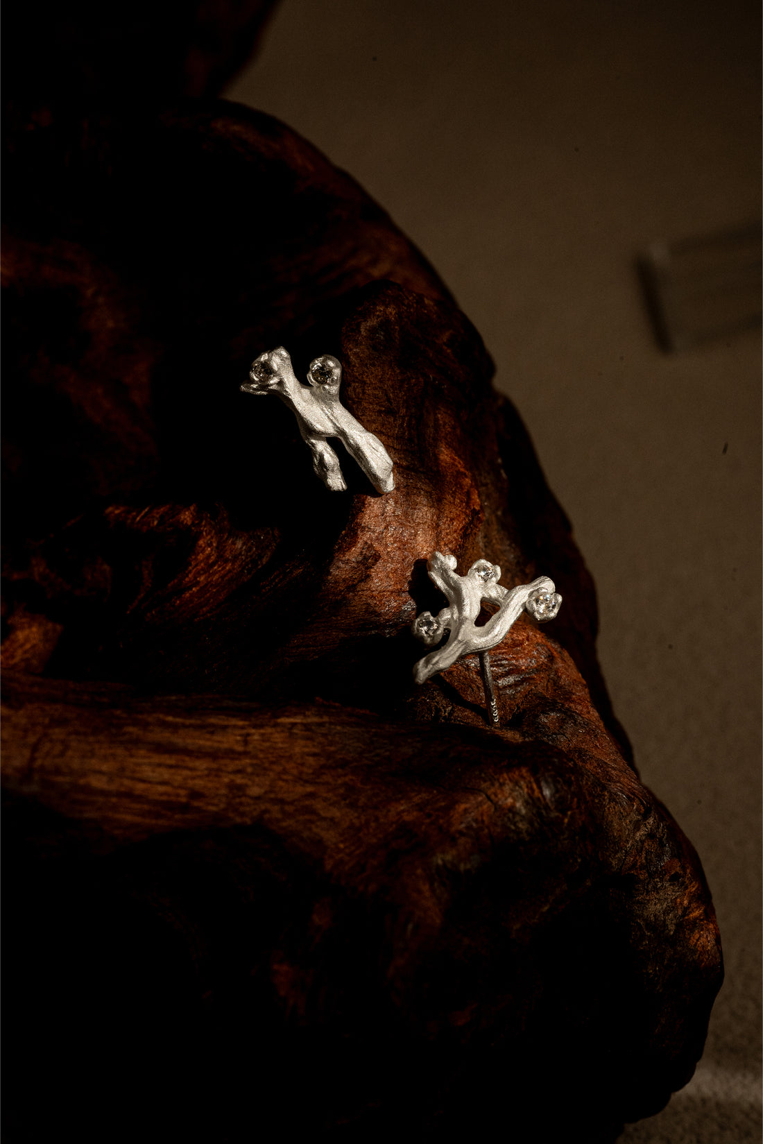 Dancing Silver Flame Earrings