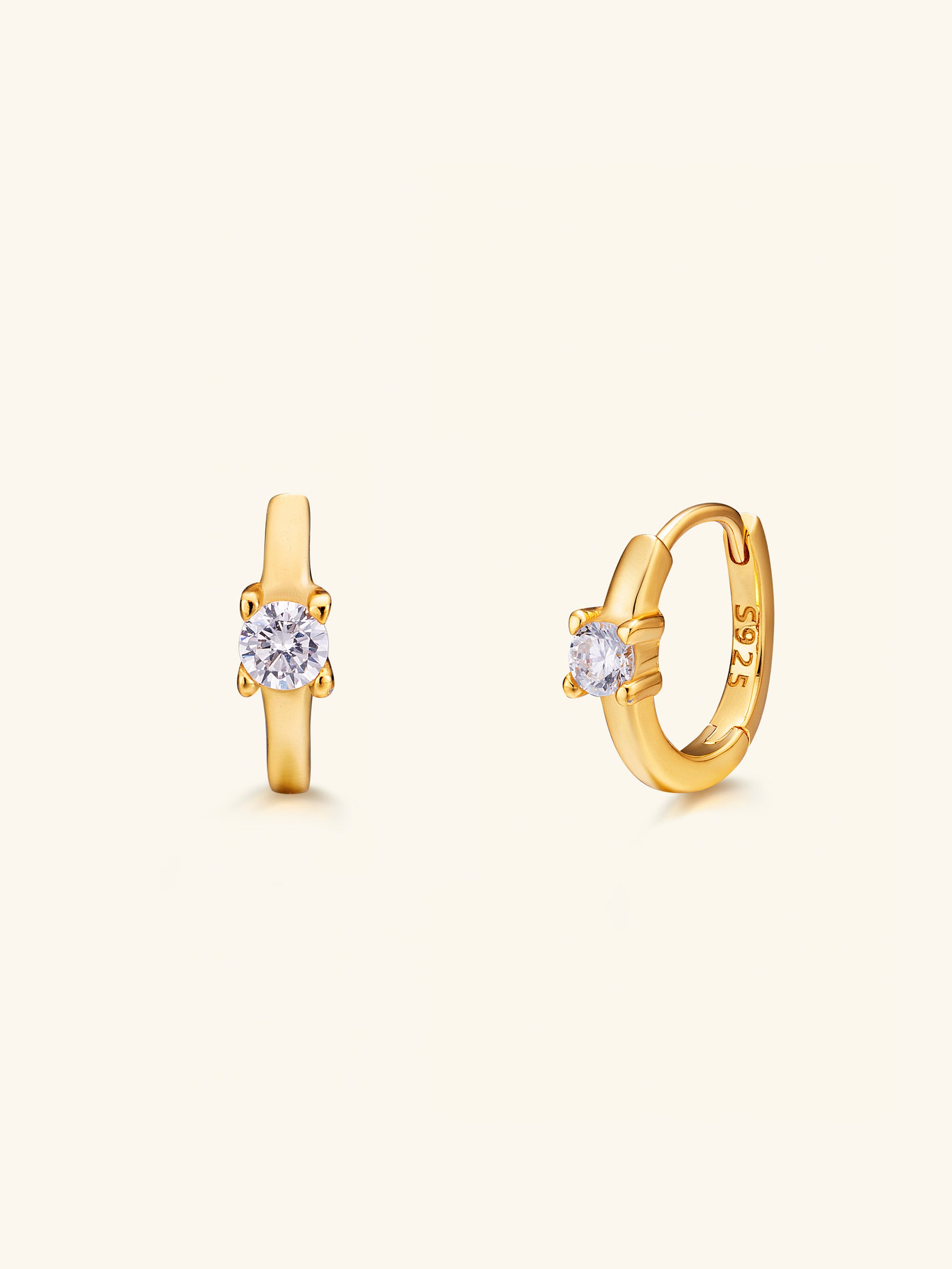 LUMI Whisper Hoops – Dainty 925 Silver Earrings in Gold or Silver