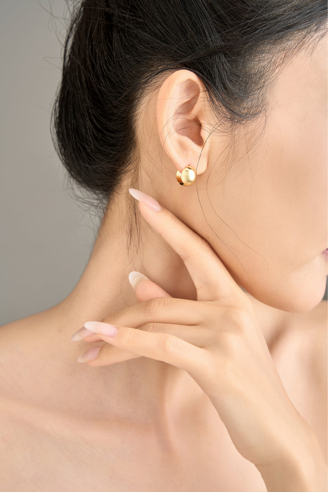 Halo Whisper Hoop Earrings – 925 Sterling Silver, Platinum Finish