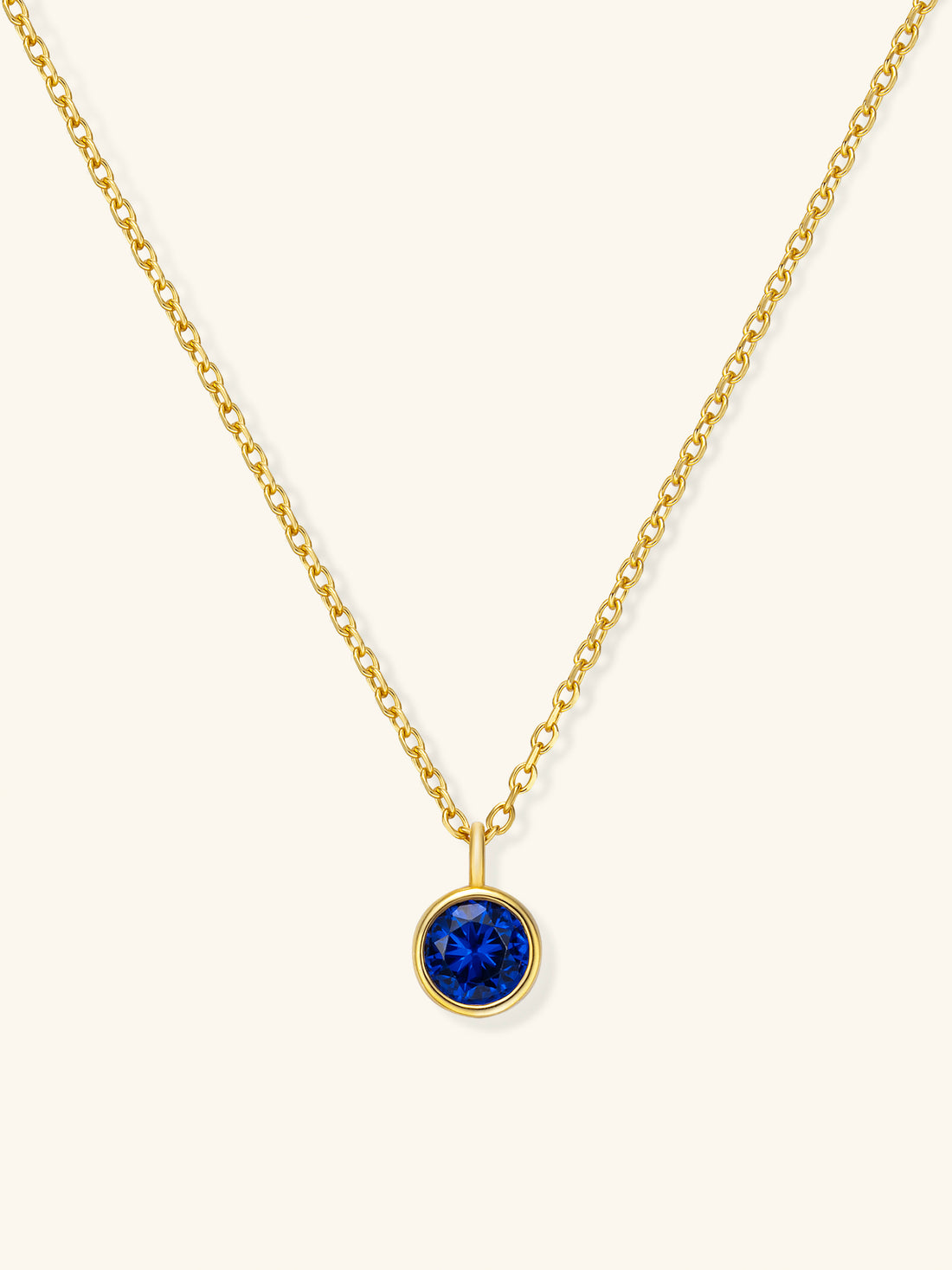 Zodiac Birthstone Necklace – 925 Silver with 18K Gold Plating