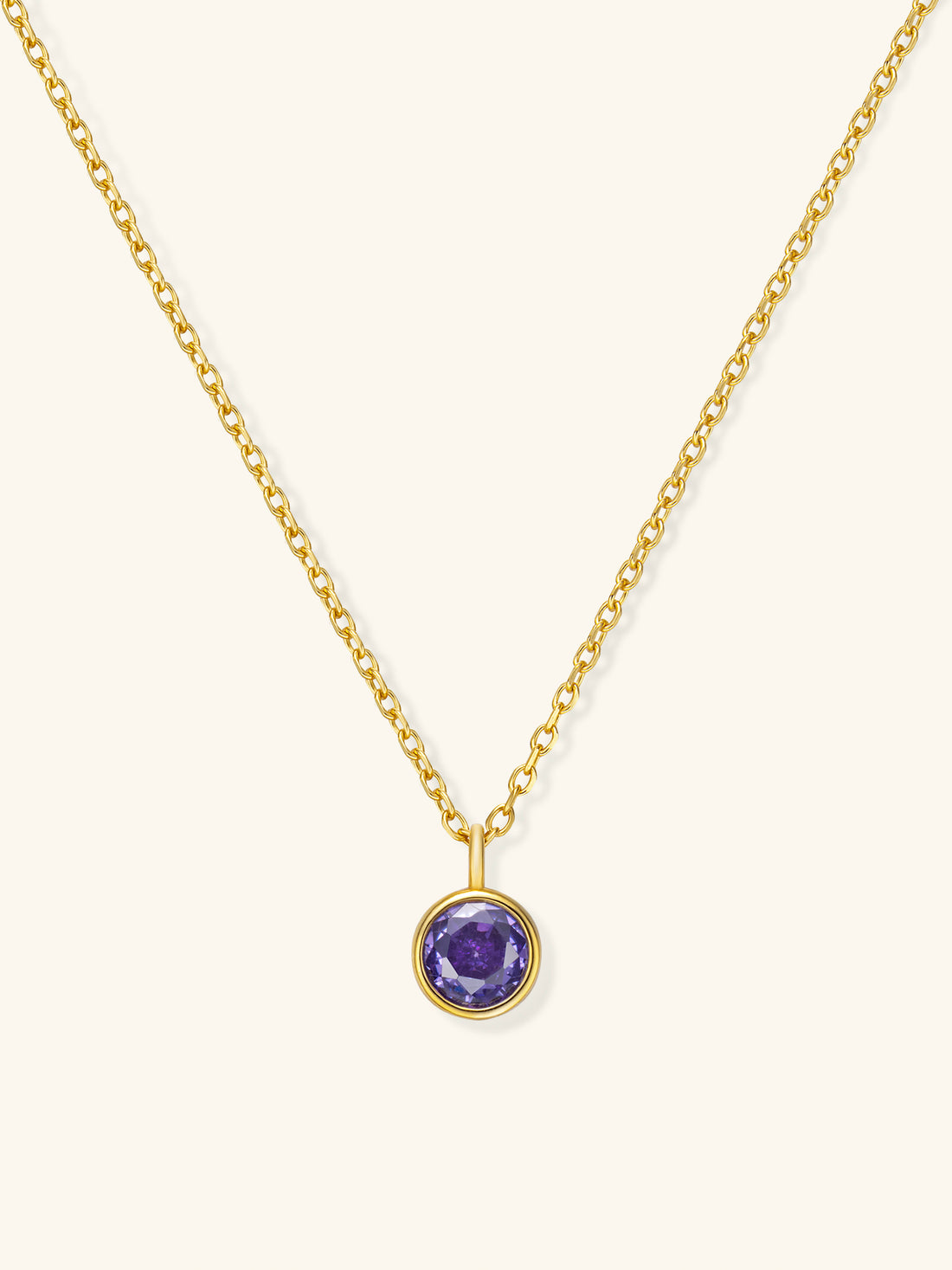 Zodiac Birthstone Necklace – 925 Silver with 18K Gold Plating
