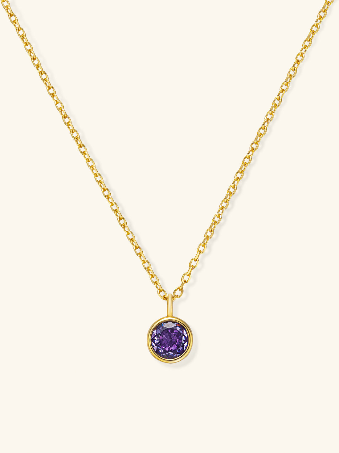 Zodiac Birthstone Necklace – 925 Silver with 18K Gold Plating