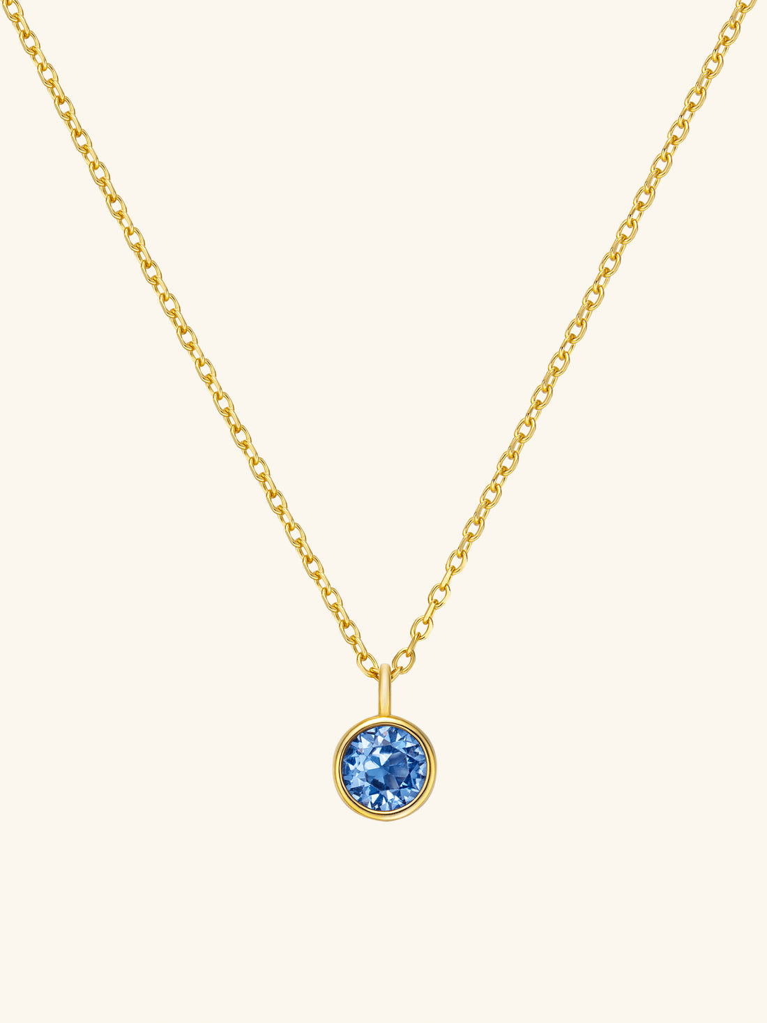Zodiac Birthstone Necklace – 925 Silver with 18K Gold Plating
