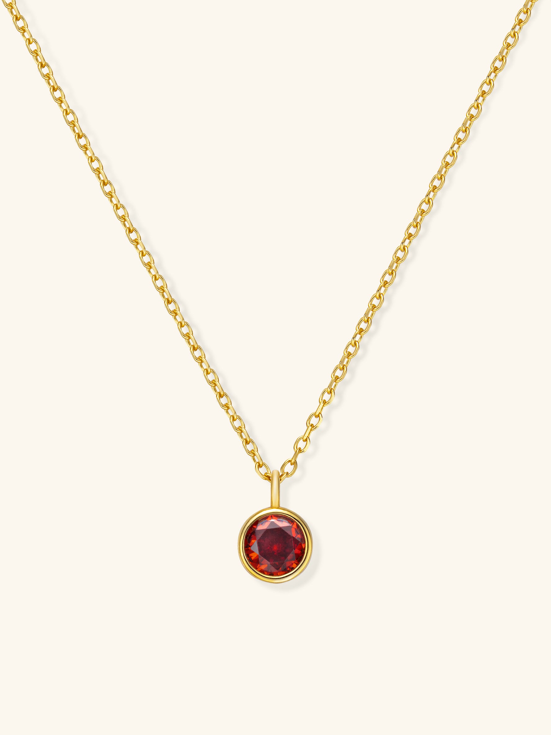 Zodiac Birthstone Necklace – 925 Silver with 18K Gold Plating