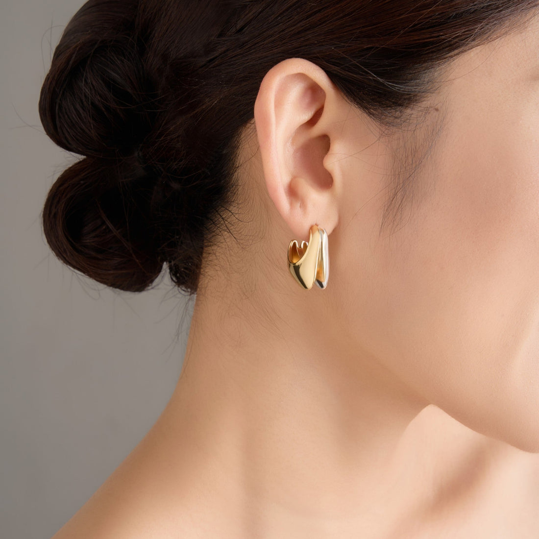 The Boundary of Day and Night Dual-Tone Earrings