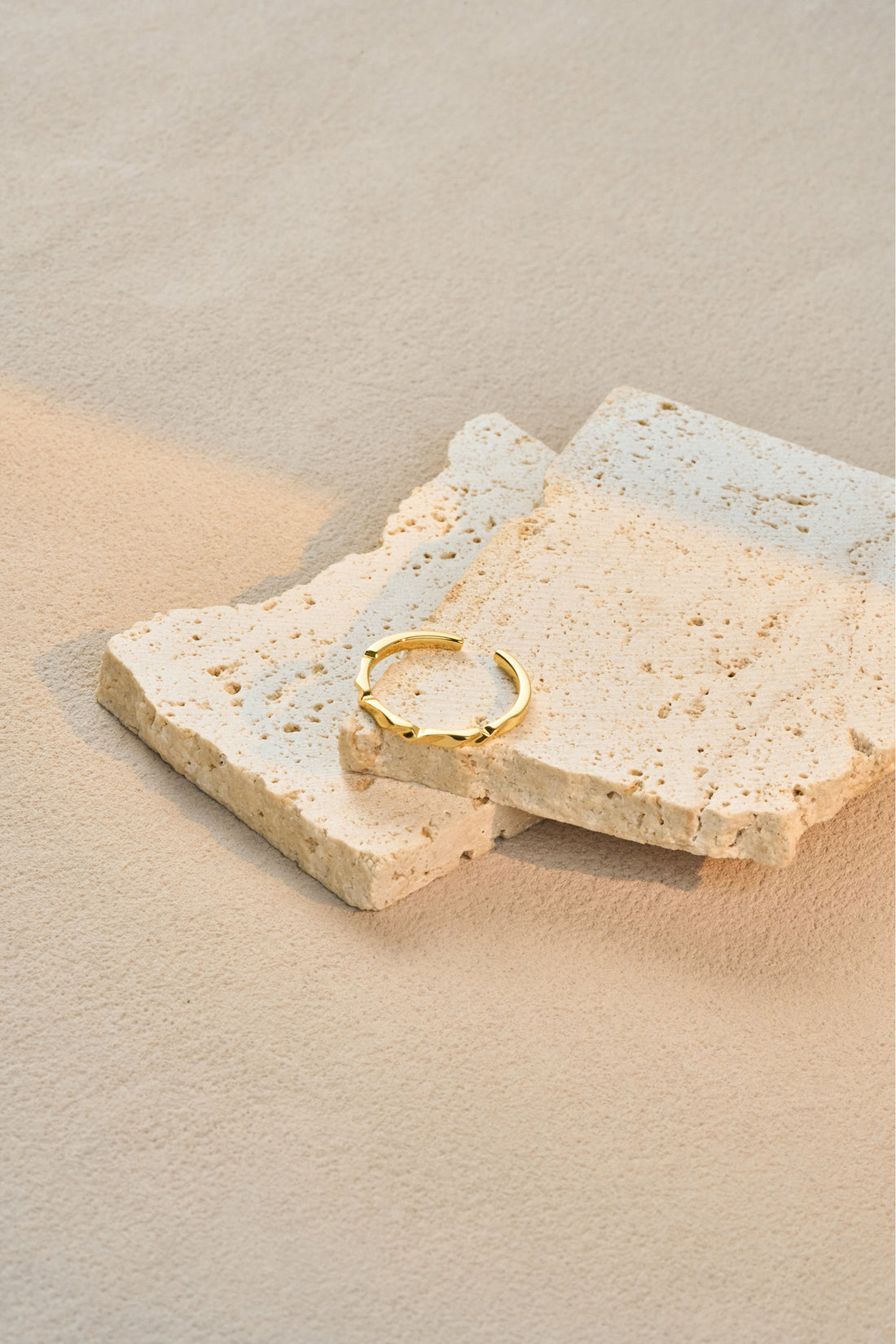 Twist of Light Adjustable Ring – 925 Silver with 18K Gold/White Gold Plating