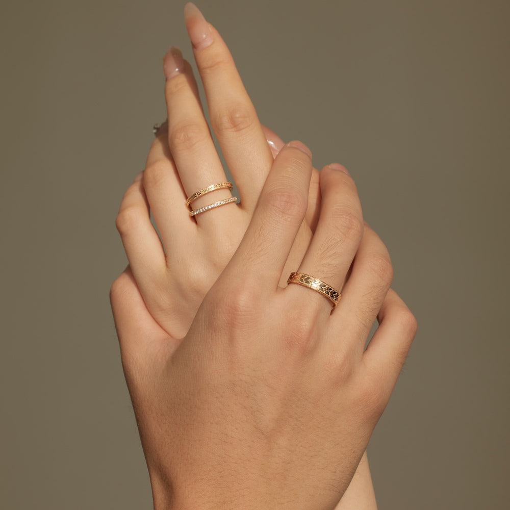 Roman Oath Columns Couple Rings