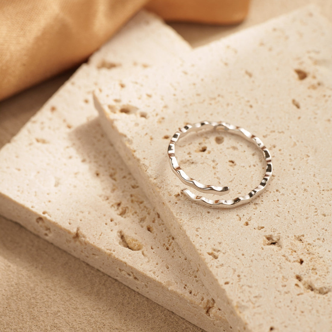 Ripple Waves Adjustable Open Ring