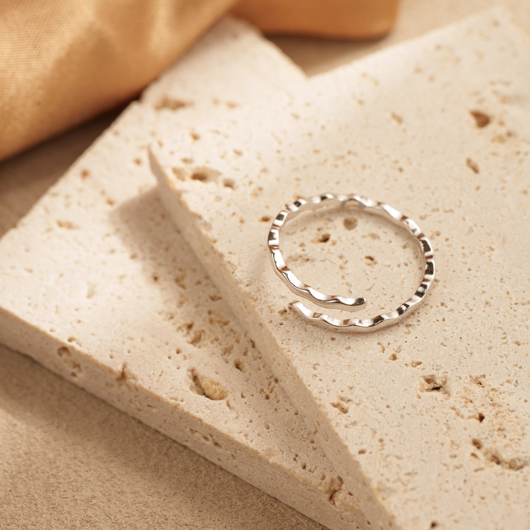 Ripple Waves Adjustable Open Ring
