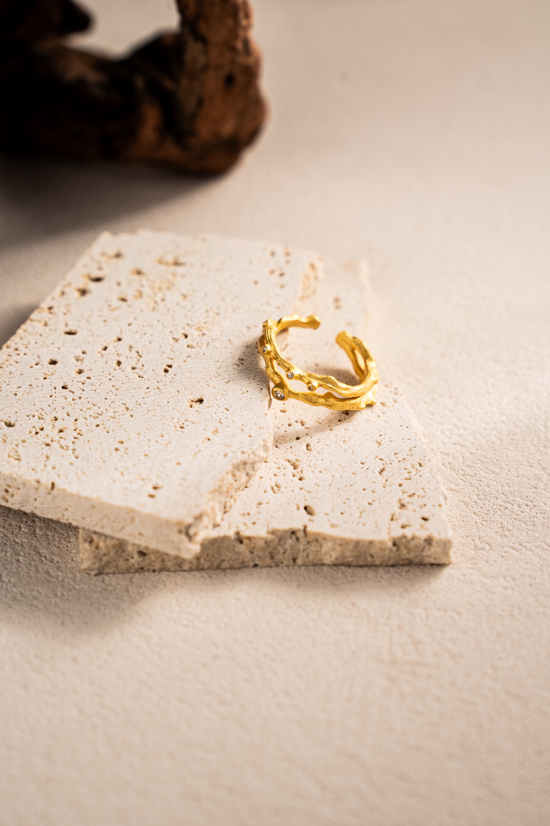 Starlit Branches Ring – 925 Silver with 18K Gold Plating