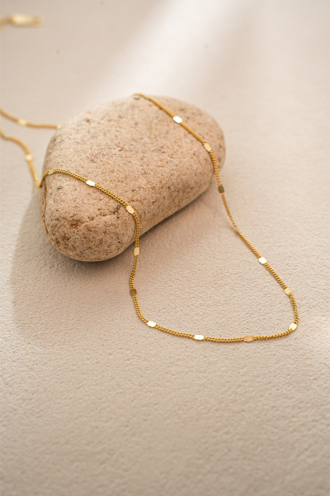 Shimmering Disc Chain Necklace