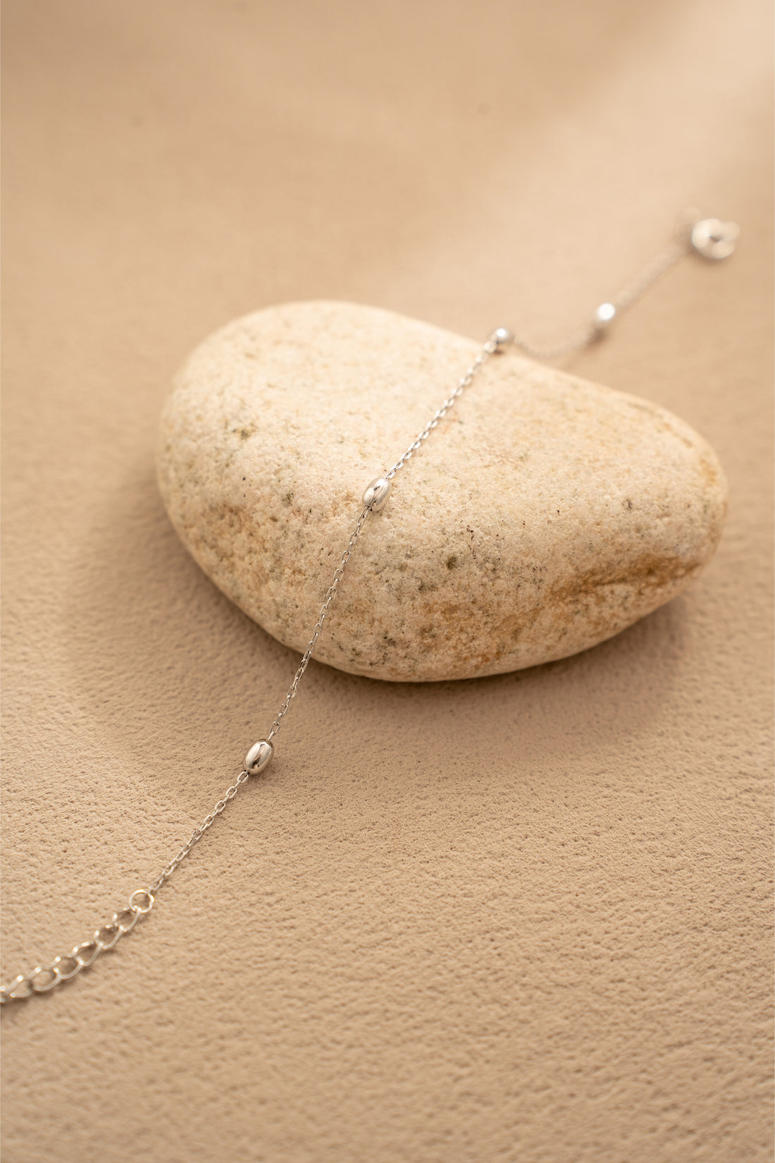 Orbit Beads Bracelet – 925 Silver Minimalist Chain