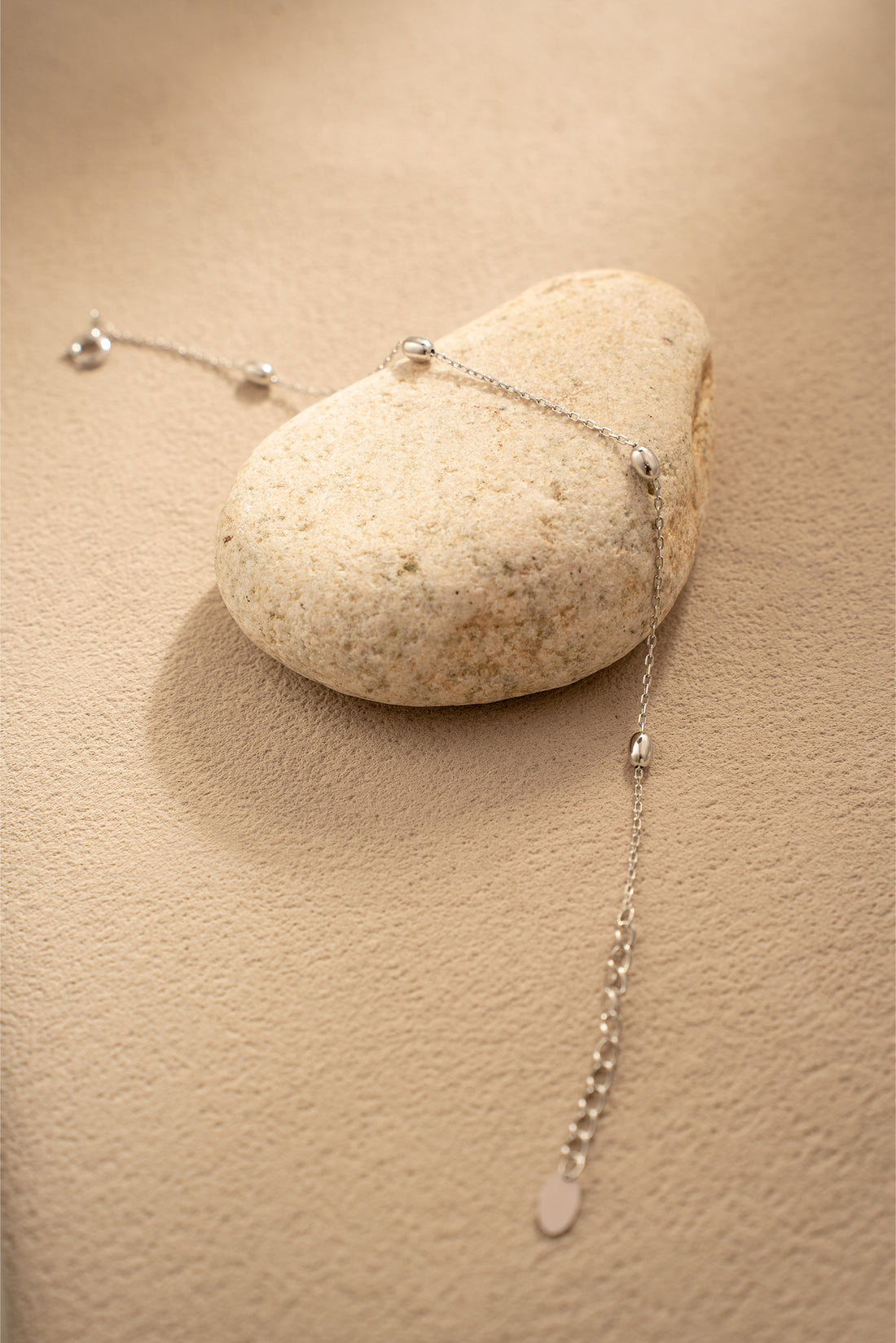 Orbit Beads Bracelet – 925 Silver Minimalist Chain