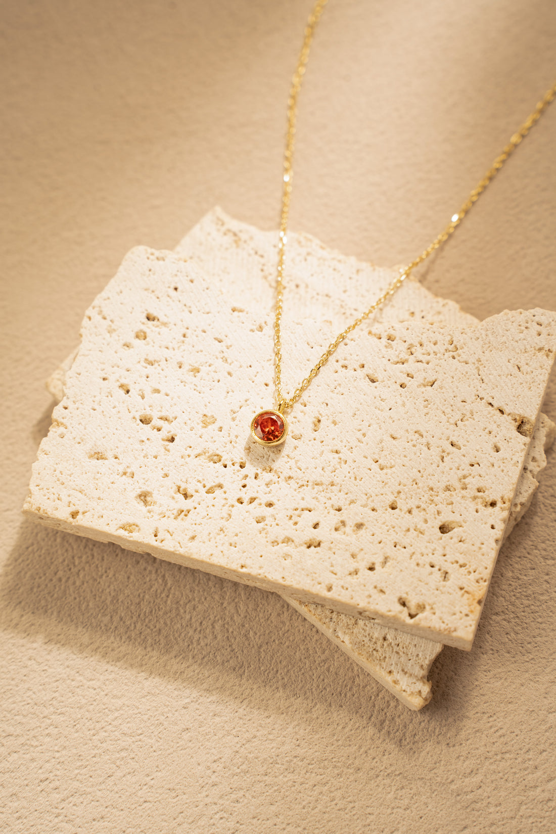 Zodiac Birthstone Necklace – 925 Silver with 18K Gold Plating