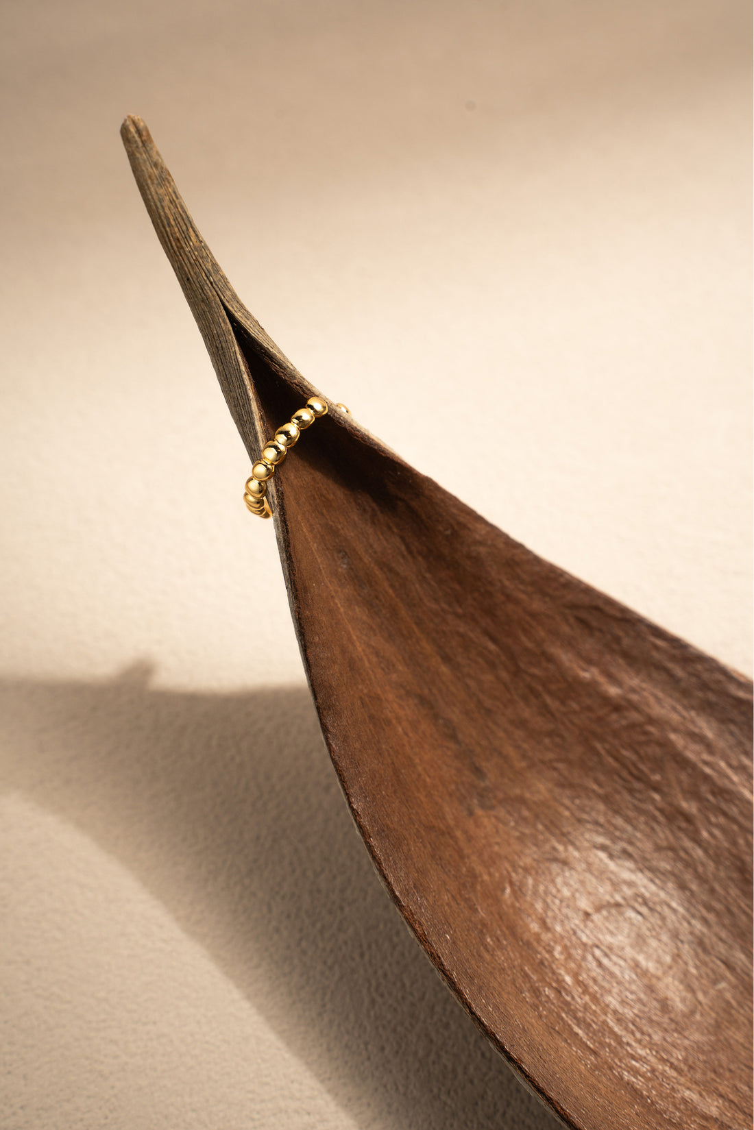 Polished Bead Ring – Dainty 925 Silver Earrings in Gold or Silver