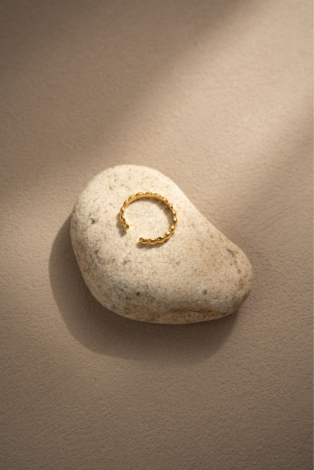 Polished Bead Ring – Dainty 925 Silver Earrings in Gold or Silver