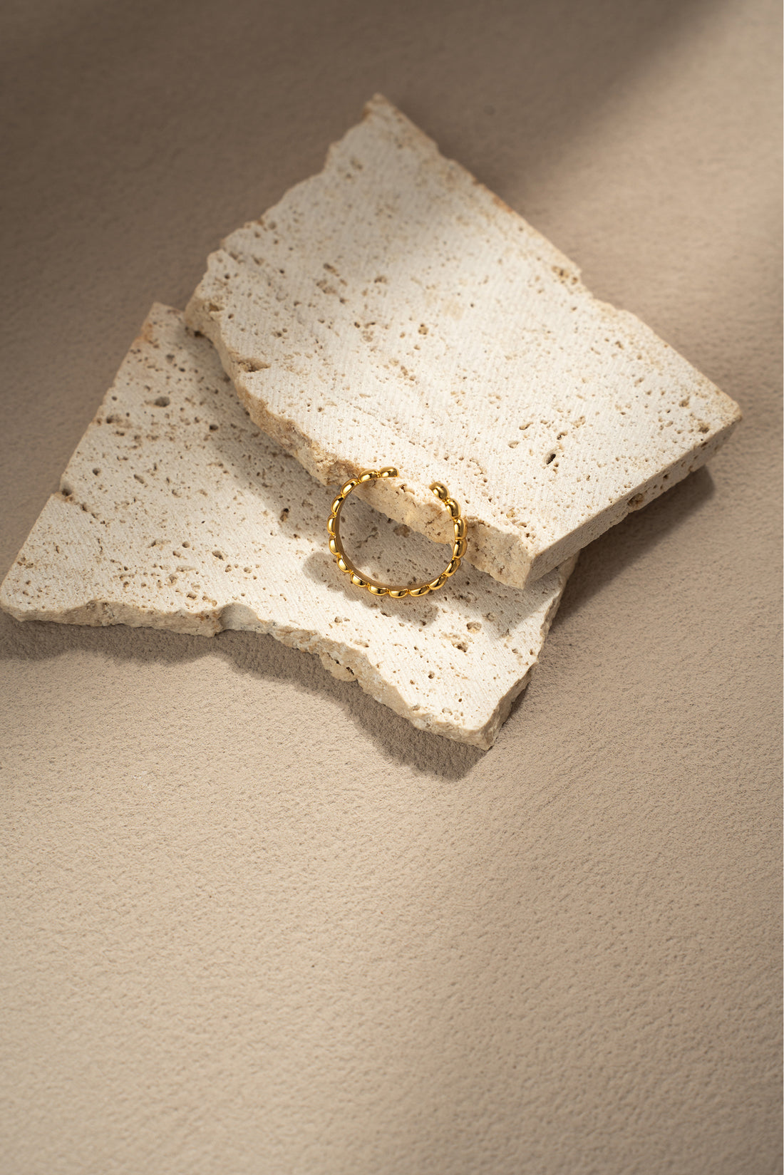 Polished Bead Ring – Dainty 925 Silver Earrings in Gold or Silver