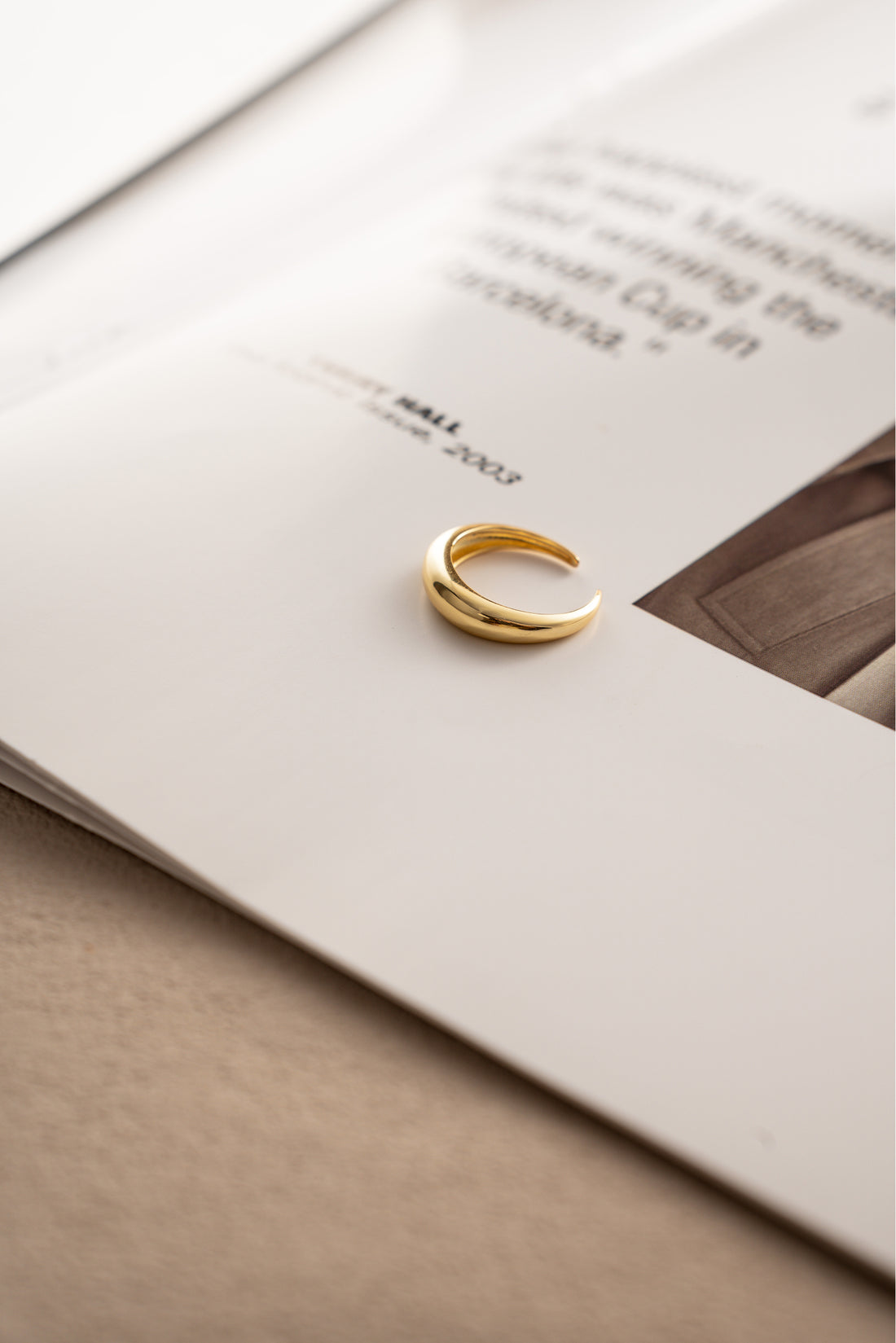 Moon Halo Band Ring – 18K Gold Vermeil on 925 Silver