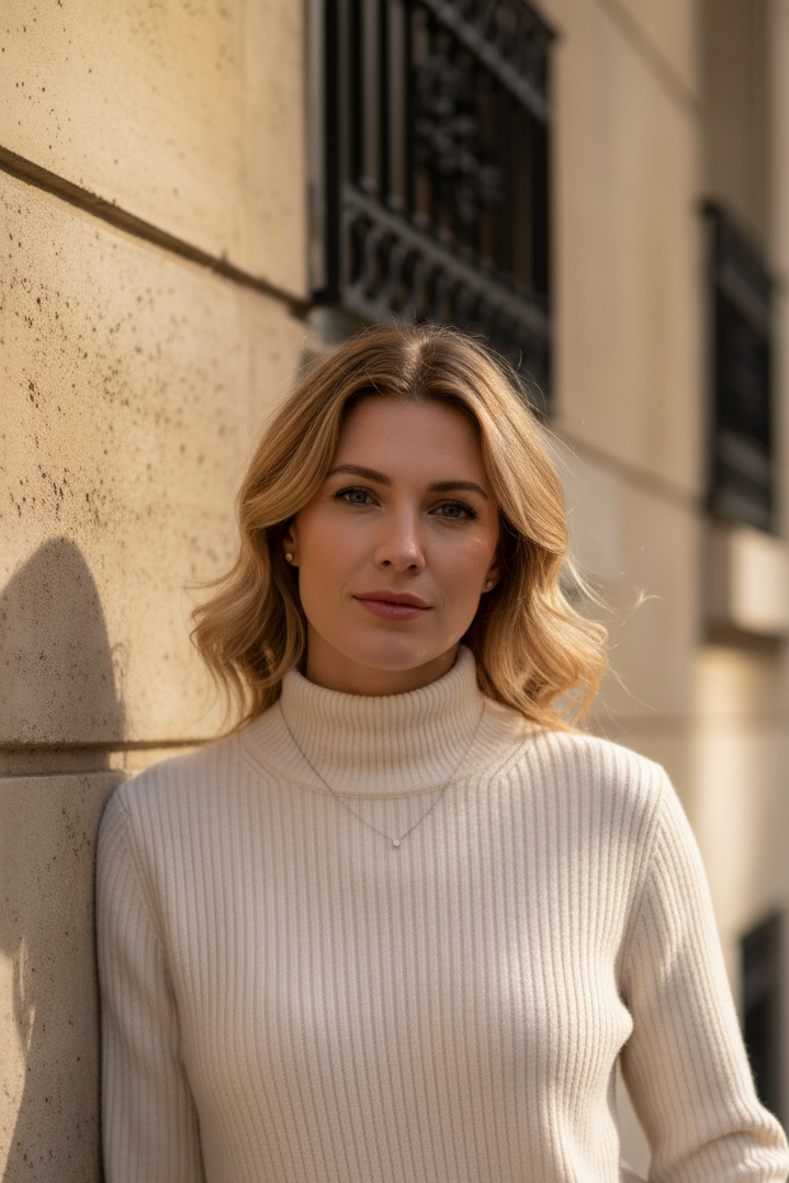 Minimalist Zircon Pendant Necklace – 925 Silver with 18K Gold/Platinum Plating