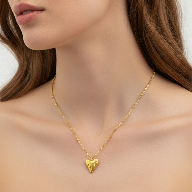 Heart of Passion Pendant Necklace – 18K Gold Vermeil on 925 Silver