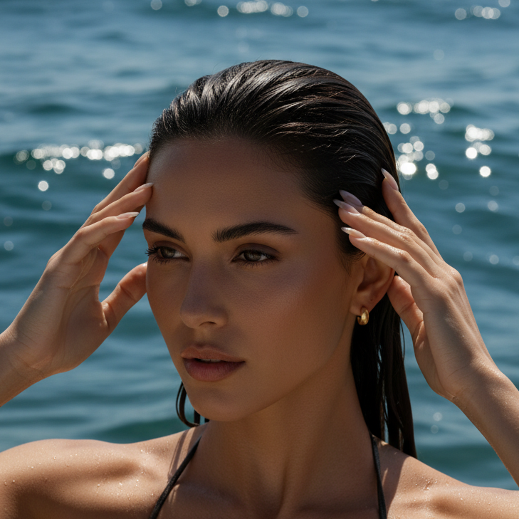 Glint Ripple Hoop Earrings – 925 Silver with 18K Gold Plating