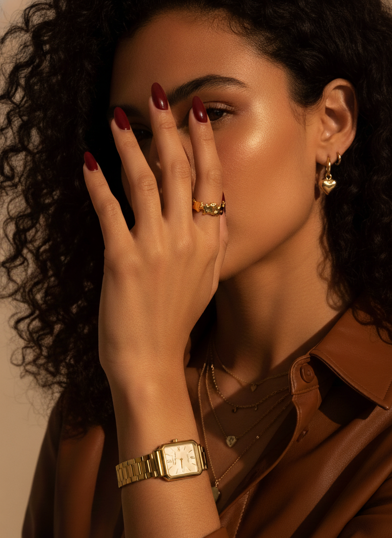 Mountain Texture Adjustable Ring – 18K Gold Vermeil on 925 Silver